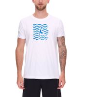 Camisa verde SYLT de algodón con efecto ondulado y gráfico Sylt 0100-007 blanca para hombre.