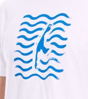 Camisa verde SYLT de algodón con efecto ondulado y gráfico Sylt 0100-007 blanca para hombre.