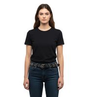 Cinturón punk MISFITS para hombre y mujer con letras y tachuelas, cinturón casual BT105931MIS3 negro/blanco