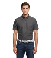 Cinturón RAMONES para mujer y hombre, 110 cm, Estampado de periódico, BT106126RAM4, Blanco