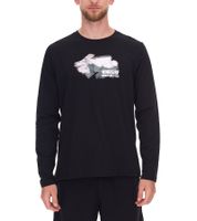 Camicia da uomo a maniche lunghe in cotone con stampe "WINDSURF WORLD CUP SYLT" verde SYLT 0100-008 Nero