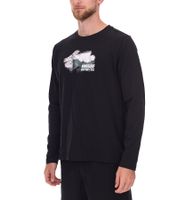 Camicia da uomo a maniche lunghe in cotone con stampe "WINDSURF WORLD CUP SYLT" verde SYLT 0100-008 Nero