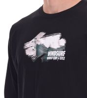 Camicia da uomo a maniche lunghe in cotone con stampe "WINDSURF WORLD CUP SYLT" verde SYLT 0100-008 Nero