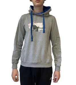 green SYLT "WINDSURF WORLD CUP SYLT" Long-Sleeved Cotton Hoodie for Men and Women with Prints 0100-010 Gray