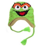 Gorro infantil con trenzas Oskar de la Basura de Barrio Sésamo KC148220SES Verde