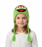 Gorro infantil con trenzas Oskar de la Basura de Barrio Sésamo KC148220SES Verde