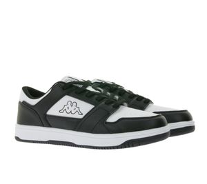 Kappa Damen Alltags-Sneaker Freizeit-Schuhe Schnür-Schuhe Trainings-Schuhe 341X2DW Schwarz/Weiß