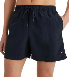 Tommy Hilfiger Medium Drawstring Men's Swim Shorts, Sustainable Swim Shorts with Logo and Pockets, UM0UM02793DW5 Dark Blue
