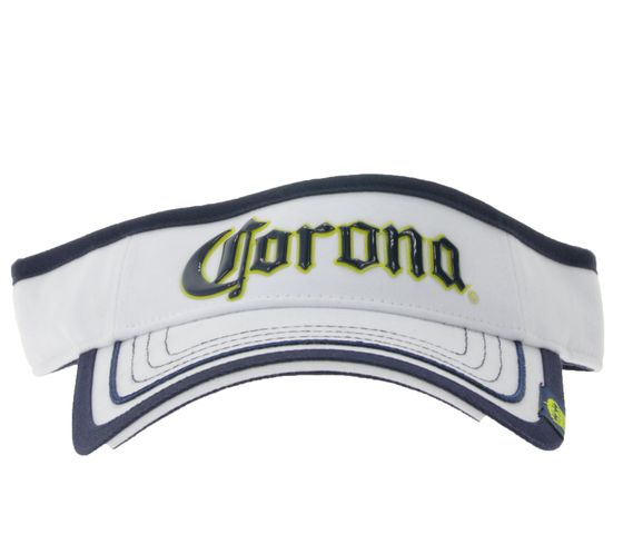 Corona Extra Unisex Visor Cap, Stylish Cotton Cap, Sun Visor, 5366COR White