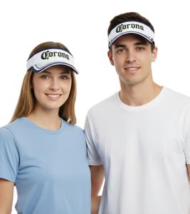 Casquette visière Corona Extra unisexe, élégante en coton, pare-soleil, 5366COR, blanche Casquette visière Corona Extra unisexe, élégante en coton, pare-soleil, 5366COR, blanche