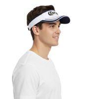 Casquette visière Corona Extra unisexe, élégante en coton, pare-soleil, 5366COR, blanche Casquette visière Corona Extra unisexe, élégante en coton, pare-soleil, 5366COR, blanche