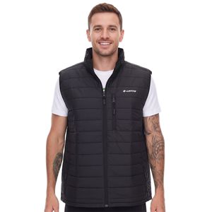 Gilet de transition LOTTO pour homme, matelassé et rembourré avec poches, MBWY10001NET, noir