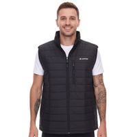 LOTTO Men's Transition Vest, Padded Quilted Vest with Pockets MBWY10001NET Black