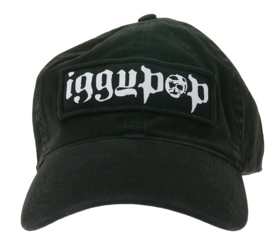 Iggy Pop Unisex Cap Baumwoll-Cap Punk-Rocker mit leicht gebogenem Schirm Base-Cap 3651IGG Schwarz/Weiß