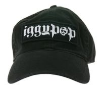 Gorra unisex de Iggy Pop, de algodón, estilo punk rockero con visera ligeramente curva, 3651IGG, color negro/blanco
