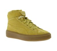Zapatillas de plataforma PUMA Suede Platform Mid para mujer, piel auténtica, caña alta, 366018 03 Beige Arena