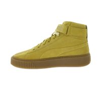 Zapatillas de plataforma PUMA Suede Platform Mid para mujer, piel auténtica, caña alta, 366018 03 Beige Arena