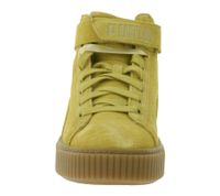 Zapatillas de plataforma PUMA Suede Platform Mid para mujer, piel auténtica, caña alta, 366018 03 Beige Arena