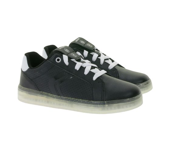 GEOX RESPIRA Kommodor Children's Everyday Sneakers with Breathable Sole, Casual Shoes for Boys and Girls J745PB 0BCBU C0504 Black/Gray