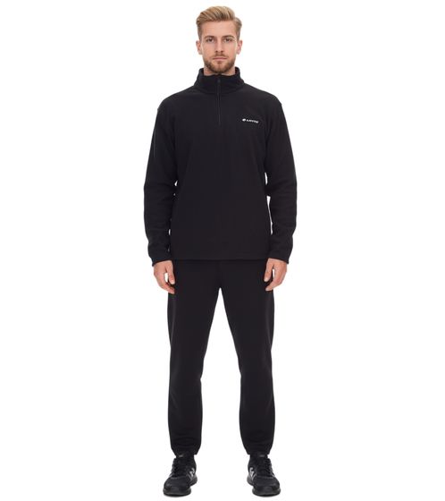Maglione da allenamento in pile da uomo LOTTO con cerniera MPFX1000NET Nero