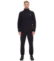 LOTTO Men's Fleece Sweater Training Pullover with Zip Sweat-Zipper MPFX1000NET Black