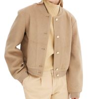 Giacca bomber Blouson da donna sostenibile con collo alto, per la mezza stagione, 978057 Beige