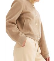 Giacca bomber Blouson da donna sostenibile con collo alto, per la mezza stagione, 978057 Beige