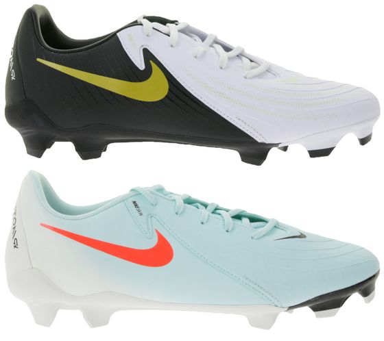 NIKE Phantom GX II 2 FG Academy FG/MG Fußball-Schuhe mit gedämpfter Innensohle Nocken-Schuhe FD6723 Türkis oder Weiß/Schwarz