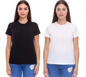 Camiseta PUMA Blank Base para mujer, algodón sostenible, deportiva y fitness, 678258, negra o blanca