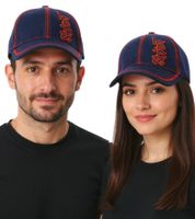 Gorra de béisbol unisex de Slipknot con el logo de la banda y costuras decorativas, gorra informal 3218SLP azul/roja