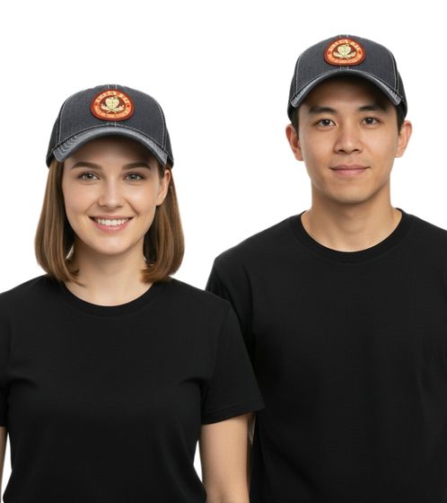 Green Day Unisex Punkrock-Band Baumwoll-Cap mit Netzeinsatz und leicht gebogenen Schnitt TC103153GRN Dunkelgrau/Schwarz