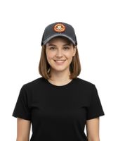 Gorra unisex de algodón Green Day de la banda de punk rock con inserción de malla y corte ligeramente curvo TC103153GRN Gris oscuro/Negro