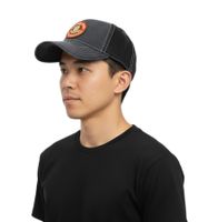 Gorra unisex de algodón Green Day de la banda de punk rock con inserción de malla y corte ligeramente curvo TC103153GRN Gris oscuro/Negro