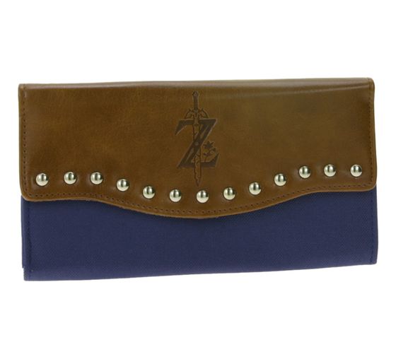 The Legend of Zelda: Breath of the Wild Brieftasche Geldbörse mit Logoüberschlag GW460816ZEL Blau/Braun