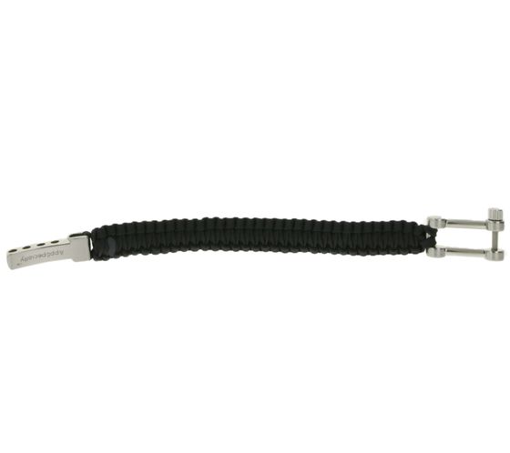 I-BRACE Paracord Armband Survival-Seil zum Armband geflochten aus reißfestem Parachute Cord 550 Cord IB1001 Schwarz