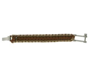 I-BRACE Paracord Bracelet, Survival Rope Braided into a Bracelet Made of Tear-Resistant Parachute Cord 550 Cord IB1012 Brown