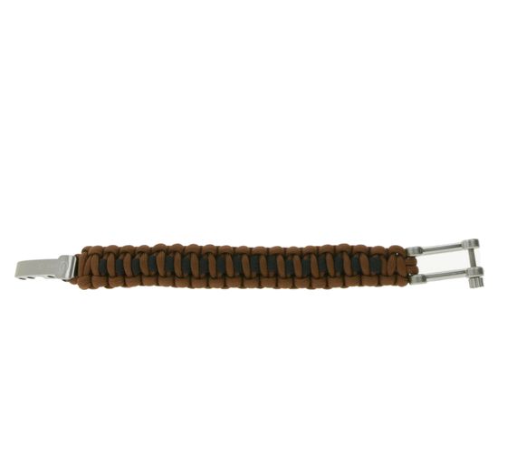 I-BRACE Paracord Armband Survival-Seil zum Armband geflochten aus reißfestem Parachute Cord 550 Cord IB1012 Braun