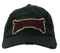 Gorra unisex de METALLICA, gorra de algodón con efecto desgastado y logo bordado, TC125114MET, negra