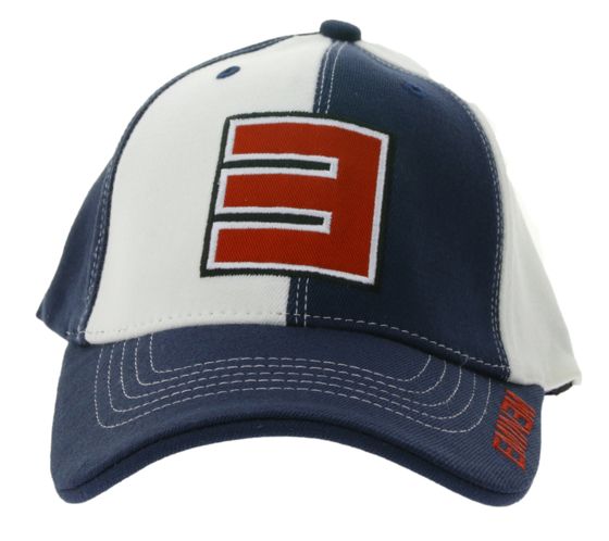 EMINEM Unisex Cotton Cap with Logo Patch, Color-Blocking Baseball Cap, 8207EM Red/Blue/White
