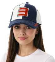 Gorra unisex de algodón con parche del logo de EMINEM, gorra de béisbol con bloques de color, 8207EM Rojo/Azul/Blanco