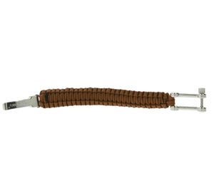 I-BRACE Paracord Bracelet, Survival Rope Braided Bracelet Made of Tear-Resistant Parachute Cord 550 Cord IB1018 Brown