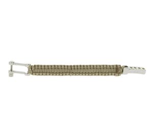 I-BRACE Paracord Bracelet, Survival Rope Braided Bracelet Made of Tear-Resistant Parachute Cord 550 Cord IB1019 Beige