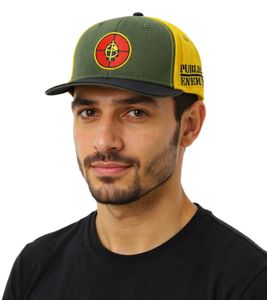 PUBLIC ENEMY Unisex Flat-Rim Cap with Logo Embroidery Baseball Cap TC109818PE Green/Black/Orange