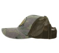 Gorra de béisbol de la banda de rock alternativo FALL OUT BOY con logo bordado y diseño camionero de camuflaje TC104185FOB verde/marrón