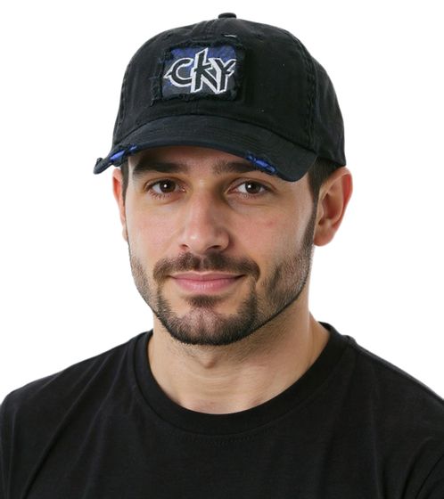 CAMP KILL YOURSELF Unisex Cap, Cotton Cap with a Heavy Used Look, Headgear TC101767CKY, Black