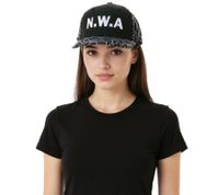 Gorra de hip hop NIGGAZ WIT ATTITUDES para mujer y hombre, de algodón, con aro plano, TC109821NWA, negra