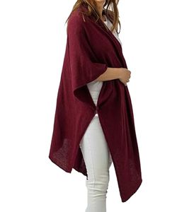 Poncho in cashmere da donna ZWILLINGSHERZ, tunica a mantella di alta qualità con maniche, 8029P Bordeaux Poncho in cashmere da donna ZWILLINGSHERZ, tunica a mantella di alta qualità con maniche, 8029P Bordeaux