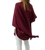 ZWILLINGSHERZ Damen Poncho mit Kaschmir hochwertiges Cape Tunika mit Ärmeln 8029P Bordeaux ZWILLINGSHERZ Damen Poncho mit Kaschmir hochwertiges Cape Tunika mit Ärmeln 8029P Bordeaux