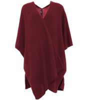 ZWILLINGSHERZ Damen Poncho mit Kaschmir hochwertiges Cape Tunika mit Ärmeln 8029P Bordeaux ZWILLINGSHERZ Damen Poncho mit Kaschmir hochwertiges Cape Tunika mit Ärmeln 8029P Bordeaux