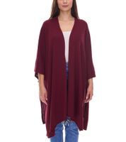 ZWILLINGSHERZ Damen Poncho mit Kaschmir hochwertiges Cape Tunika mit Ärmeln 8029P Bordeaux ZWILLINGSHERZ Damen Poncho mit Kaschmir hochwertiges Cape Tunika mit Ärmeln 8029P Bordeaux